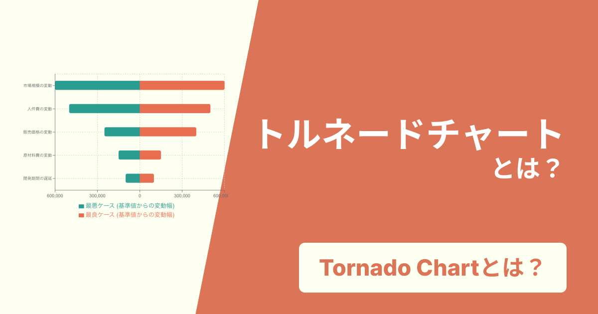 トルネードチャートとは?感度分析の基本から見方、簡単な作り方まで徹底解説